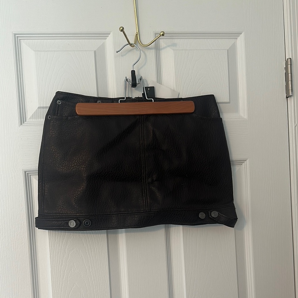 H and M Leather Mini Skirt
